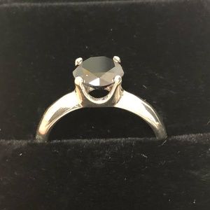 1.38cts. Real Natural Black Diamond Ring